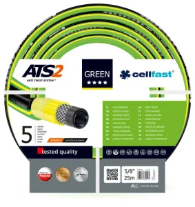 Шланг садовый Cellfast Green ATS2 для полива диаметр 5/8 дюйма, длина 25 м