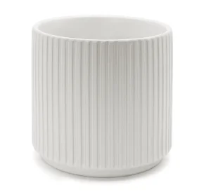 Фото ваза-кашпо mvm dh-flowers-24 l белая 16х16х14,5 см (dh-flowers-24 l white)