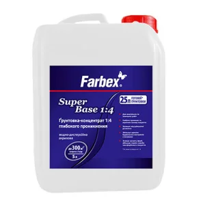 Грунтовка-концентрат водно-дисперсійна акрилова Farbex SuperBase 1:4 5л