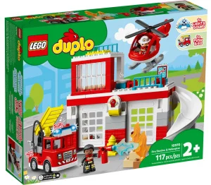 Фото конструктор lego duplo пожарная часть и вертолет 117 деталей (10970)