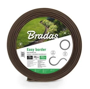 Бордюр газонный Bradas Easy Border 40ммх10м с ​​комплектом кольев коричневый (OBEBR4010SET)