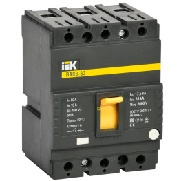 Автоматический выключатель IEK 3-п ВА 88-33 80А 35кА (SVA20-3-0080)
