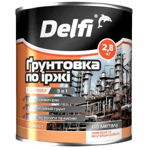 Грунтовка по іржі Delfi ПФ-010М червоно-коричнева 2,8кг