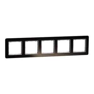 Рамка на п'ять постів Schneider Sedna Elements SDD361805 чорне скло