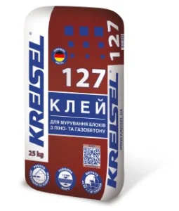 Суміш клейова для кладки газобетону Kreisel 127 25кг