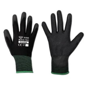 Рукавички захисні Bradas Pure Black Pro поліуретан розмір 10 (RWPBCP10)