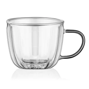 Набір чашок з ручками і подвійними стінками Ardesto 350мл 2 предмети (AR2635BWN)