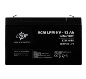 Акумулятор кислотний LogicPower AGM LPM 6V 12Ah (4159)