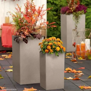 Вазон Lechuza Canto Stone High 40 світло-бежевий 40x40x76см 29л (13621)