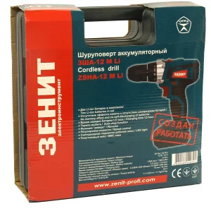 Шуруповерт акумуляторний Зеніт ЗША-12 М Li (841747)