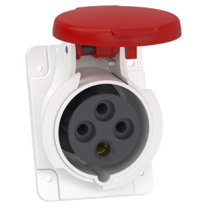 Розетка силова Schneider PratiKa 3Р+PЕ 16А 380В IP44 (PKF16F434)