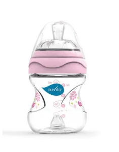Пляшка для годування антиколікова Nuvita Mimic 0м+ 150мл (NV6010Pink)