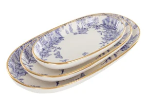 Набір блюд Alba ceramics Butterfly 10x17см 14,5x25см 17x30см (769-005)