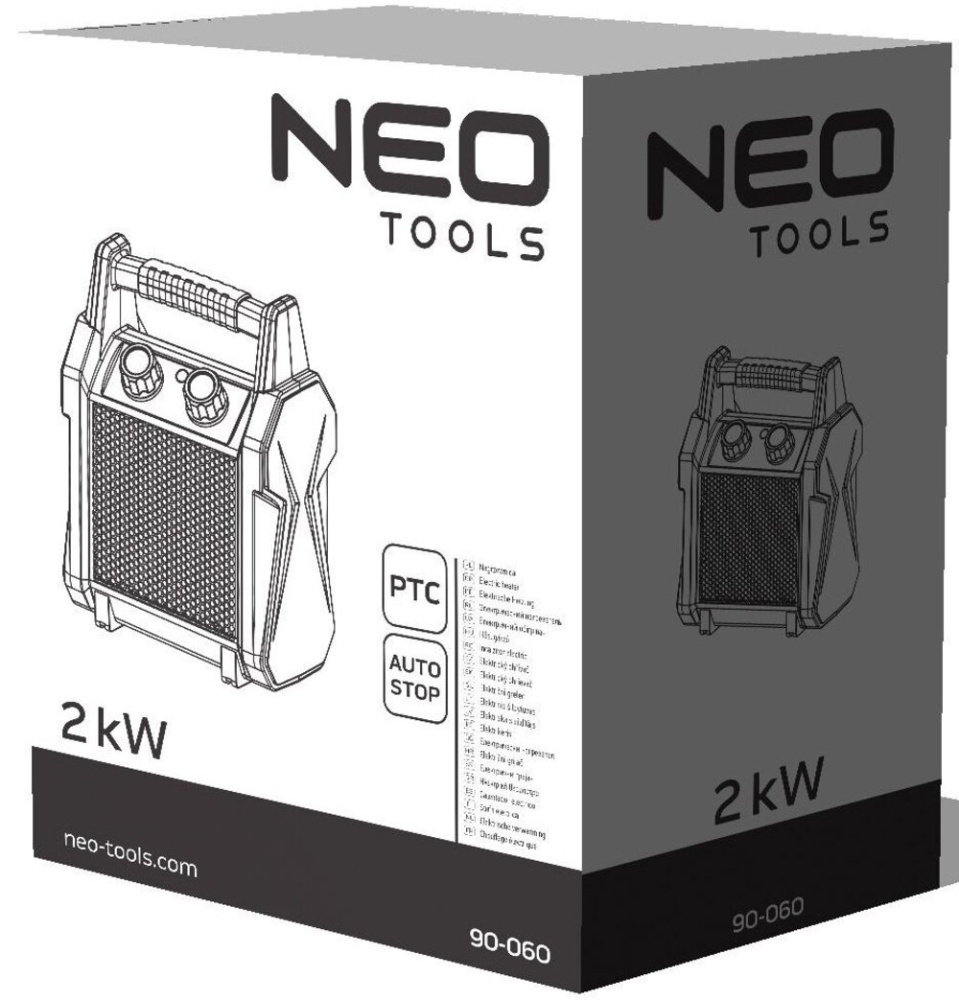 Теплова гармата електрична Neo Tools 2кВт 139м куб/г (90-060)