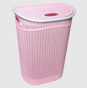 Кошик для білизни Irak Plastik Gordes рожевий 44,2x36,5x58см 52л (5607)