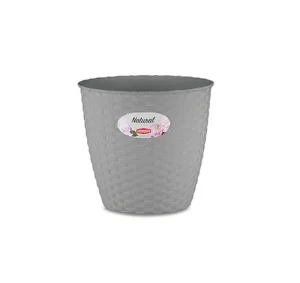 Вазон Stefanplast Natural круглий сірий 29см 12,5л (73846)