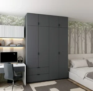 Розпашна шафа для одягу Doros Лукас графіт/графіт 160х50х240см (80736287)