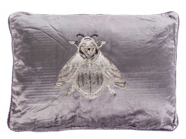 Фото подушка декоративная lefard жук с вышивкой 30х50см (877-044)