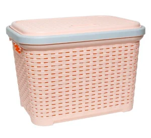 Кошик для білизни Irak Plastik помаранчевий 38,5x29x28см 20л (5631)