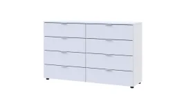 Фото комод doros рон 8 белый 8 ящичков 130х38х81 (41516172)