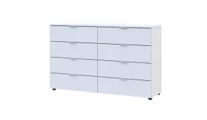 Фото комод doros рон 8 белый 8 ящичков 130х38х81 (41516172)