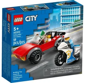 Конструктор Lego City Переслідування автомобіля на поліцейському мотоциклі 59 деталей (60392)