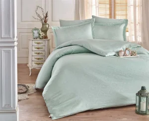 Комплект постільної білизни Hobby Exclusive Sateen Diamond Damask м'ятний 200х220см євро (138124)