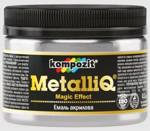 Эмаль акриловая Kompozit MetalliQ серебро 0,1кг