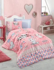 Комплект постільної білизни Cotton Box Animals Pembe 160x220см (СB_08007768)