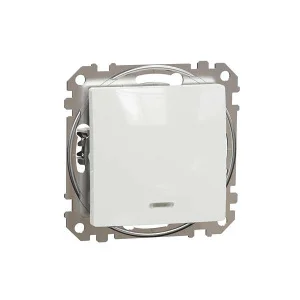 Перемикач одноклавішний Schneider Sedna Design SDD111106L білий