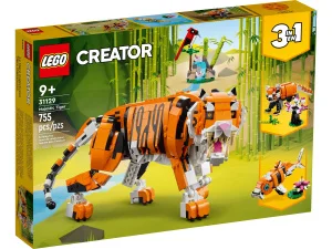 Фото конструктор lego creator величественный тигр 755 деталей (31129)