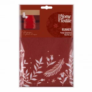 Фото раннер ardesto happy holidays красный 40х140см (art01hr)