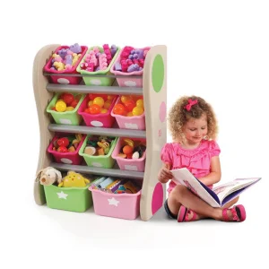 Органайзер із різнокольоровими ящиками Step 2 FUN TIME ROOM ORGANIZER 89x67x36 см рожевий/салатовий