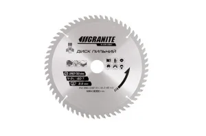 Круг пиляльний по дереву Granite 60Т 250x32мм (5-25-060)