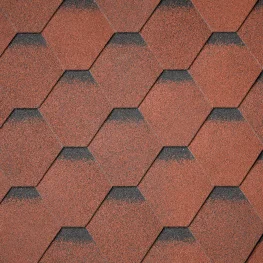 Битумная черепица IKO Superglass Hex Tile Red ultra