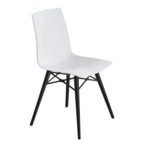 Стілець Papatya X -Treme-S WOX білий матовий, бук венге лак (3051)