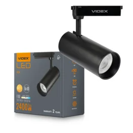 Фото led светильник трековый videx 30w 60° 4100k черный (vl-tr04w-304b)