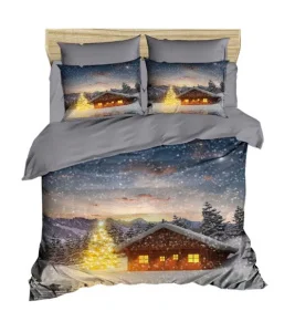 Комплект постільної білизни Lighthouse ranforce+3D Winter Tale 200x220см євро (209OZ_2,0)