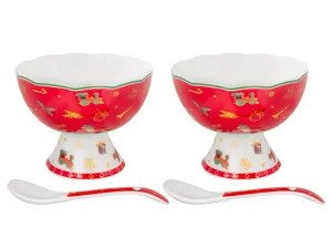 Набір із двох креманок з ложкою Lefard Christmas Delight (985-212)