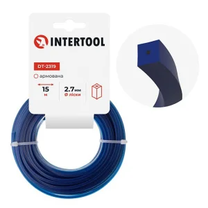 Леска для триммера Intertool квадрат армированная 2,7ммх15м (DT-2319)