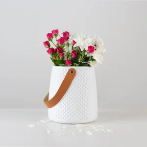 Ваза декоративна MVM DH-FLOWERS-10 160х115х175мм біла (DH-FLOWERS-10 WHITE)