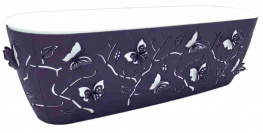 Фото горшок для цветов alyaplastik butterfly balcony 3d темно-фиолетовый 7,3л (10323)