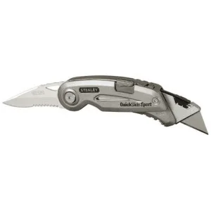 Ніж STANLEY QUICKSLIDE SPORT UTILITY KNIFE, складаний з двома лезами, спорт і обробне леза (0-10-813)