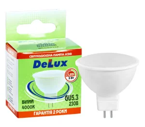 LED лампа Delux JCDR 3Вт 4000K 220В GU5,3 (90020566)