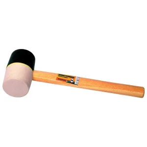Киянка гумова MASTER TOOL чорно-біла 65мм 450г (02-0322)