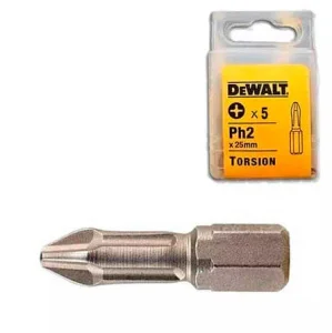 Біти торсійні DeWALT Extra Grip Ph2, 50 мм, 5 шт (DT7246)