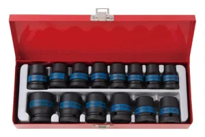 Набір головок ударних King Tony 1/2" 10-27мм шестигранних 14 предметів (4414MP)