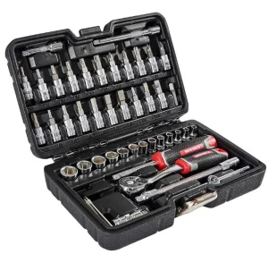 Набір головок торцевих з тріскачкою Vitals 1/4“ 46 предметів (186167)