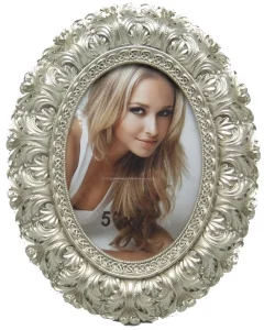 Овальна фоторамка Angel Gifts 13х18 см, срібляста LF09541-157Y
