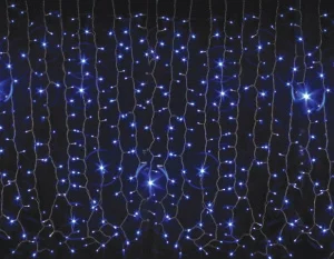 Фото гирлянда наружная delux curtain 456led ip44 en синий 2x1.5м (90009050)